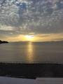 湯の児温泉　海と夕やけ