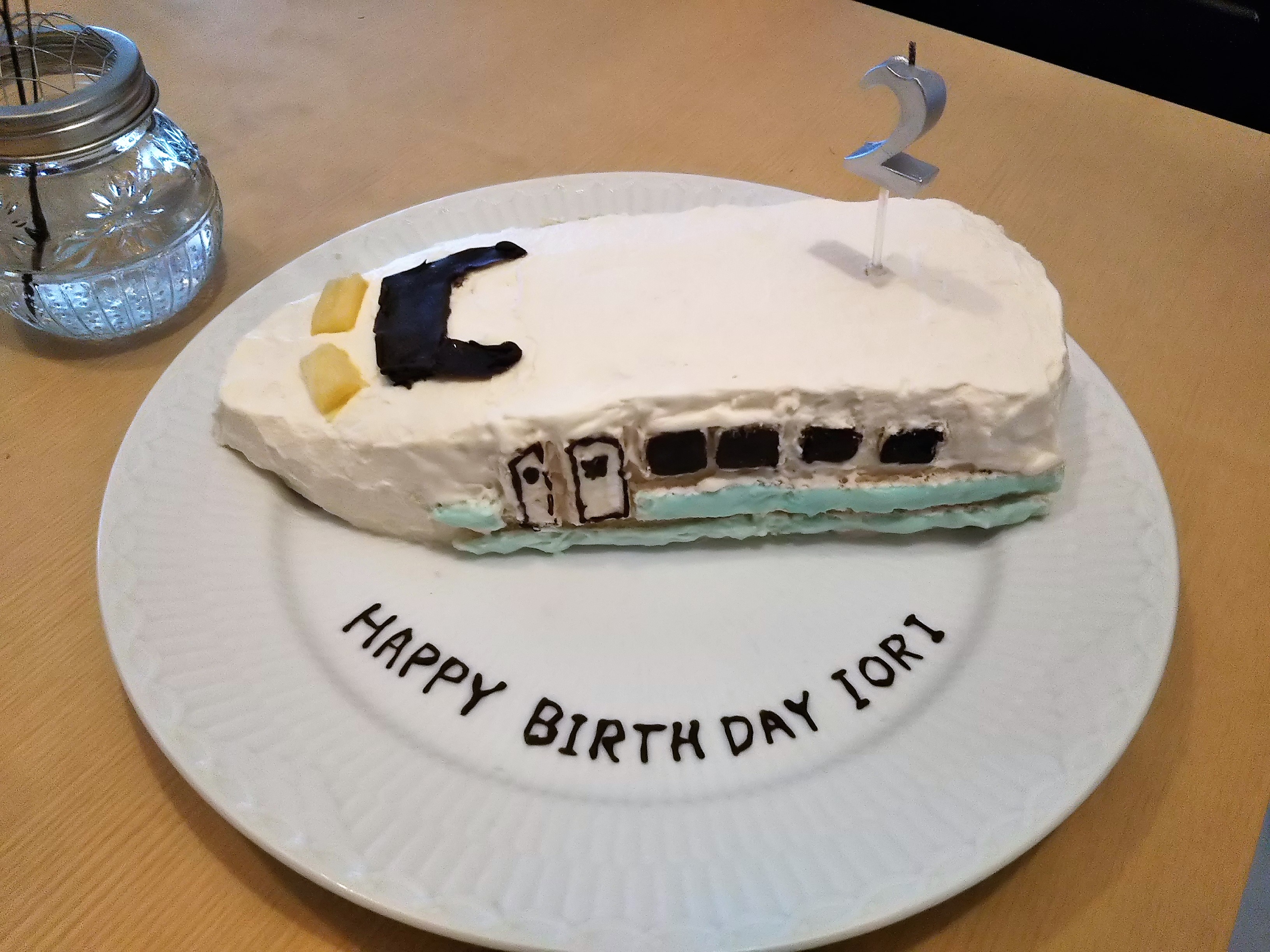 祝 2歳 新幹線ケーキ Hanaももおのブログ 楽天ブログ