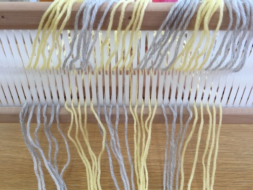 網代織りの糸かけ