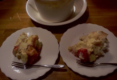 フルーツケーキ盛り付けが美しくない