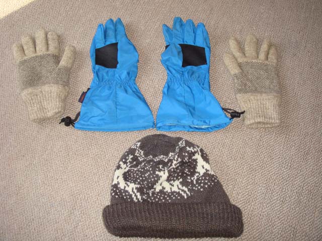 手袋と帽子