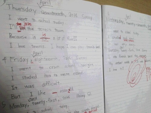 中学１年生クラスの工夫 英語日記ノート Qちゃん先生の子育てのヒント 楽天ブログ