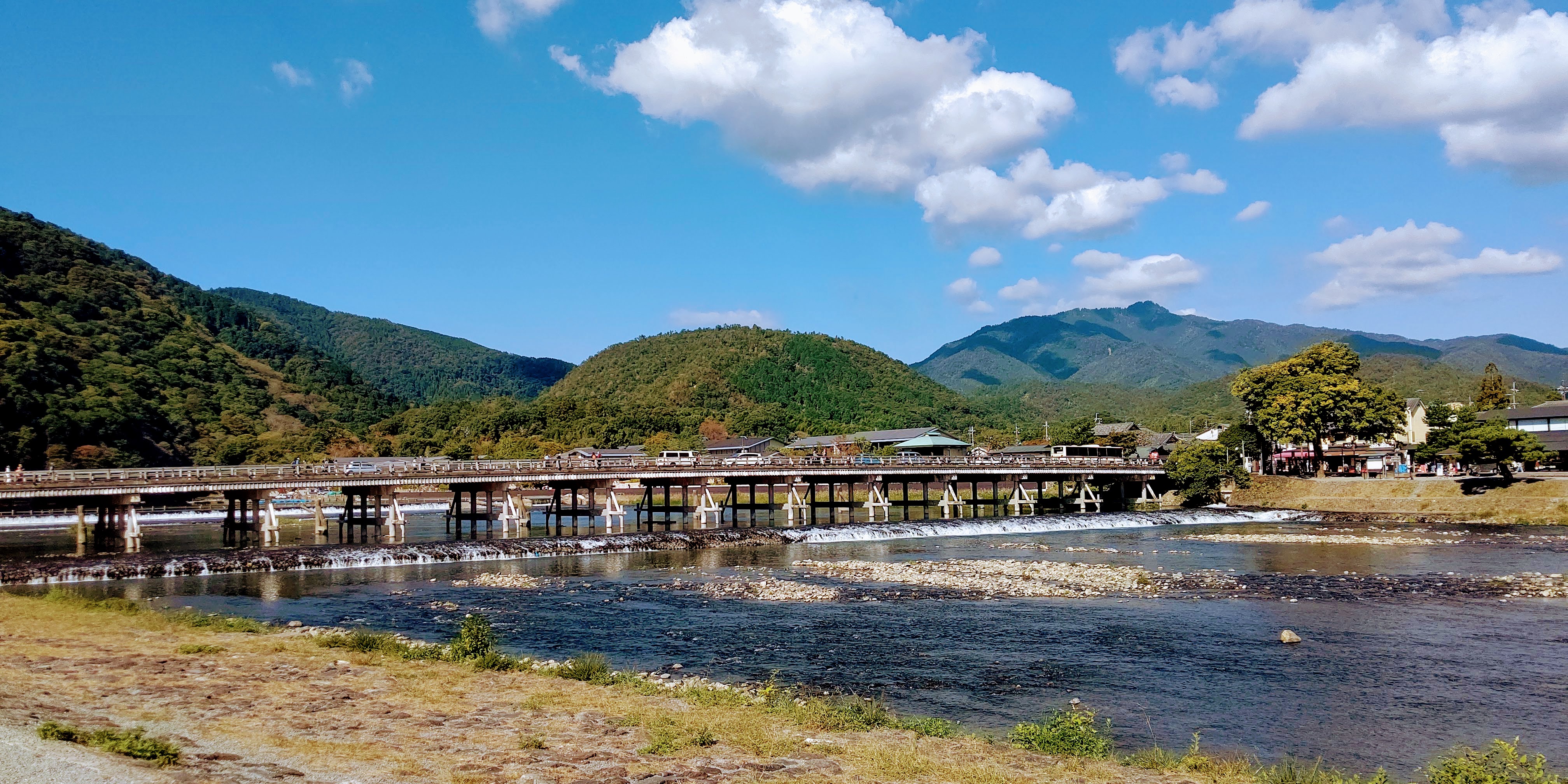 自然と文明の融合 京都嵐山旅行 渡月橋 自由旅人 楽天ブログ