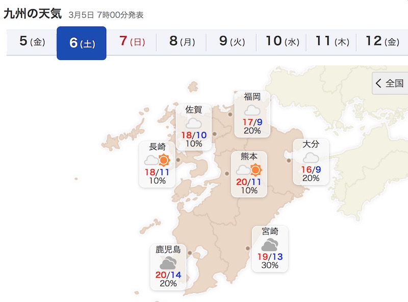 明日の福岡の天気が好転 人が好き ちちおにん 楽天ブログ