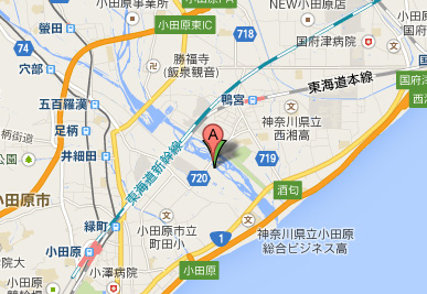 酒匂川スポーツ広場、小田原大橋周辺 地図