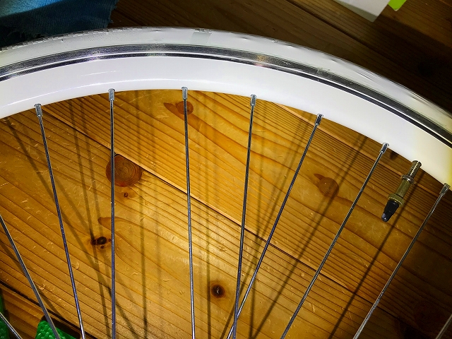 自転車 ホイール塗装 その13