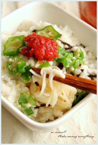 オクラと長芋と梅のさっぱりそうめん☆.jpg