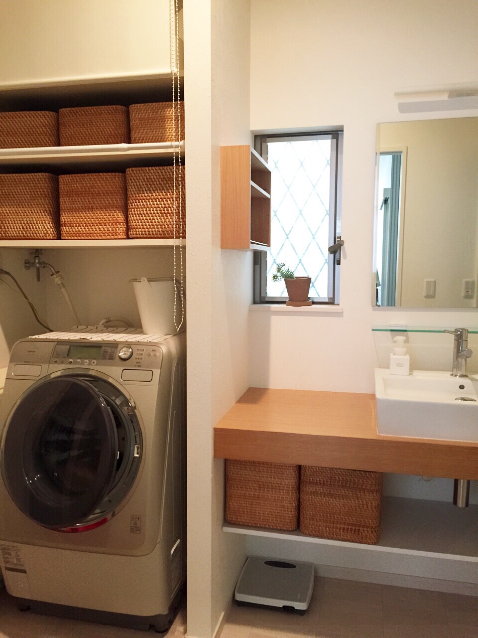 洗面室の全貌公開 収納はやっぱり無印 いちごのうた 楽天ブログ
