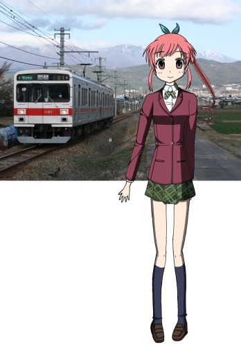 Madoka Hojo and Ueda Electric Railway 1000 Series