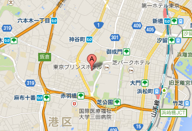 東京タワー正面玄関前＆大展望台 地図