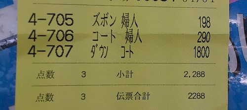 ダウンのクリーニング代が高い高い.JPG