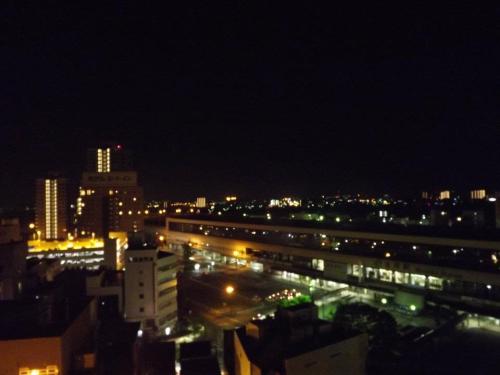 ホテル（東横イン盛岡駅前）からの夜景
