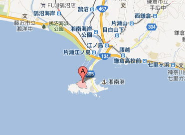 江の島シーキャンドル／江ノ島サムエル・コッキング苑 地図