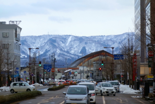 JR長岡駅東口から　2016.02.16