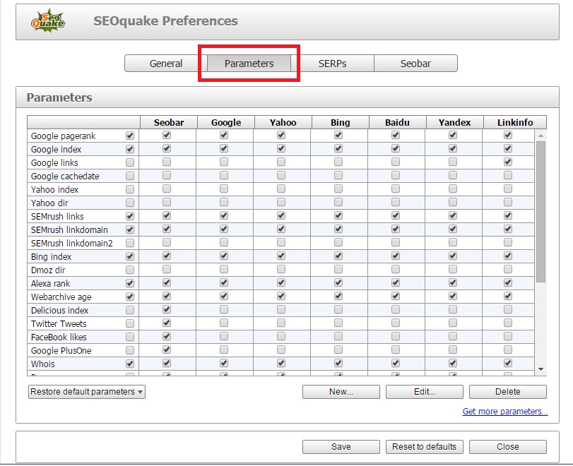 環境設定_パラメータ