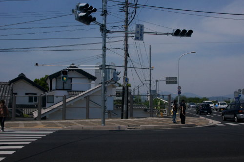 標識 青に歩行者と自転車で時間帯