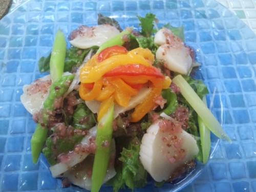 7月27日　ホタテのサラダ.JPG