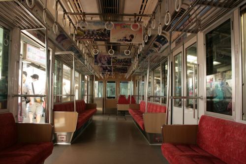 Interior of 22F set of Enoshima Electric Railway 20 Series