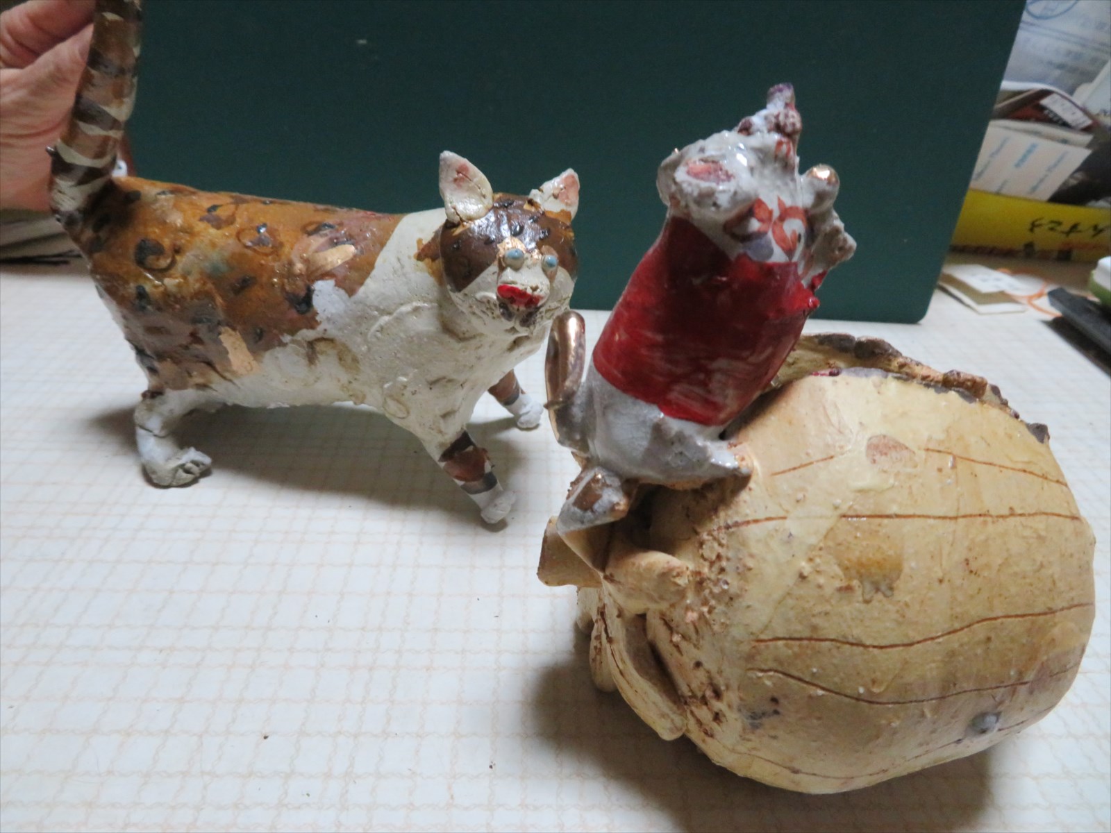 陶芸家「森正」氏の干支の鼠と猫---11月18日 | ニンニク父さんのブログ 