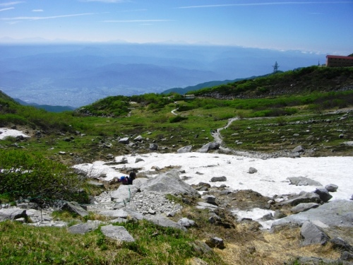 木曽駒ヶ岳千畳敷カール雪渓.JPG