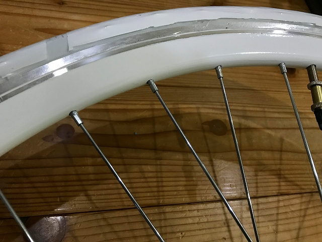 自転車 ホイール塗装 その14
