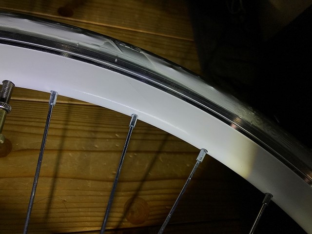 自転車 ホイール塗装 その15