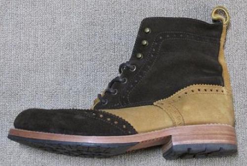 Caminando Combi Wing Tip Boot ﾀﾊﾞｺ×ﾀﾞｰｸﾌﾞﾗｳﾝ2.jpg