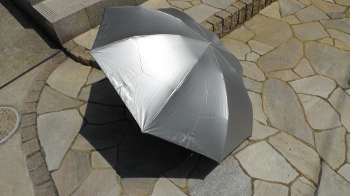 晴雨兼用シルバーコーティング折りたたみ傘