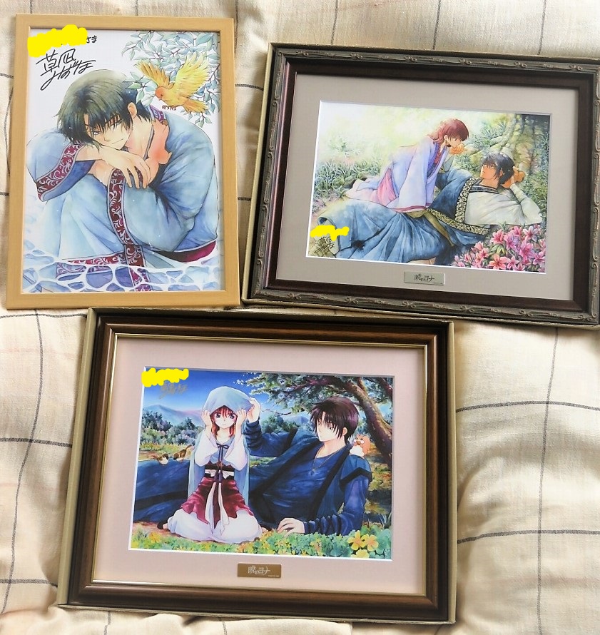 暁のヨナ原画展 直筆サイン入りキャラファイングラフ×2が届きました 