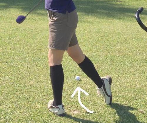 初ゴルフ ボールが.JPG