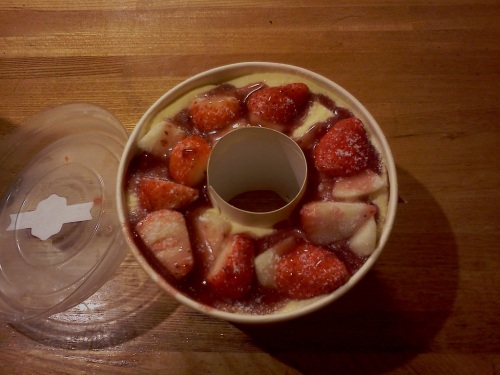 フルーツケーキ上からみたところ