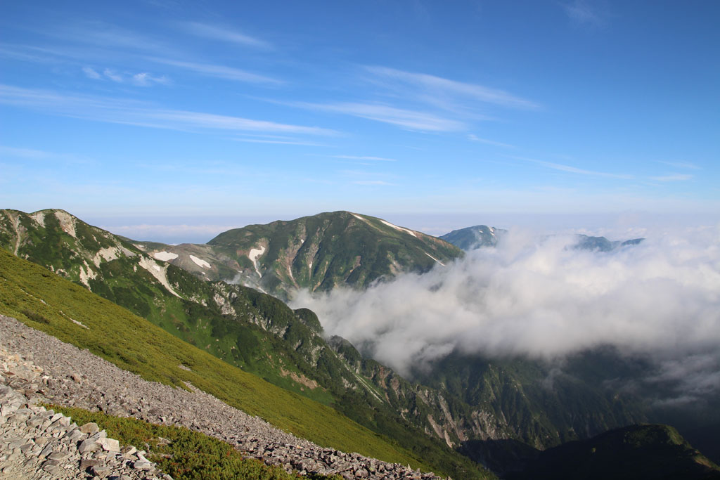 雪倉岳と朝日岳