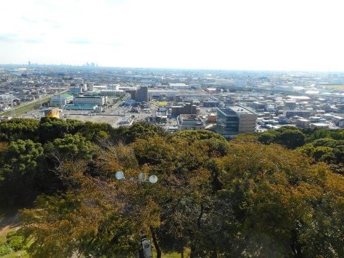 小牧山城天守より城下町.JPG