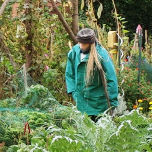 金髪ロン毛かかし20121014