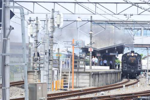 Chichibu Railway Class C58 363 steam locomotive and Seibu 10000 Series Red Arrow