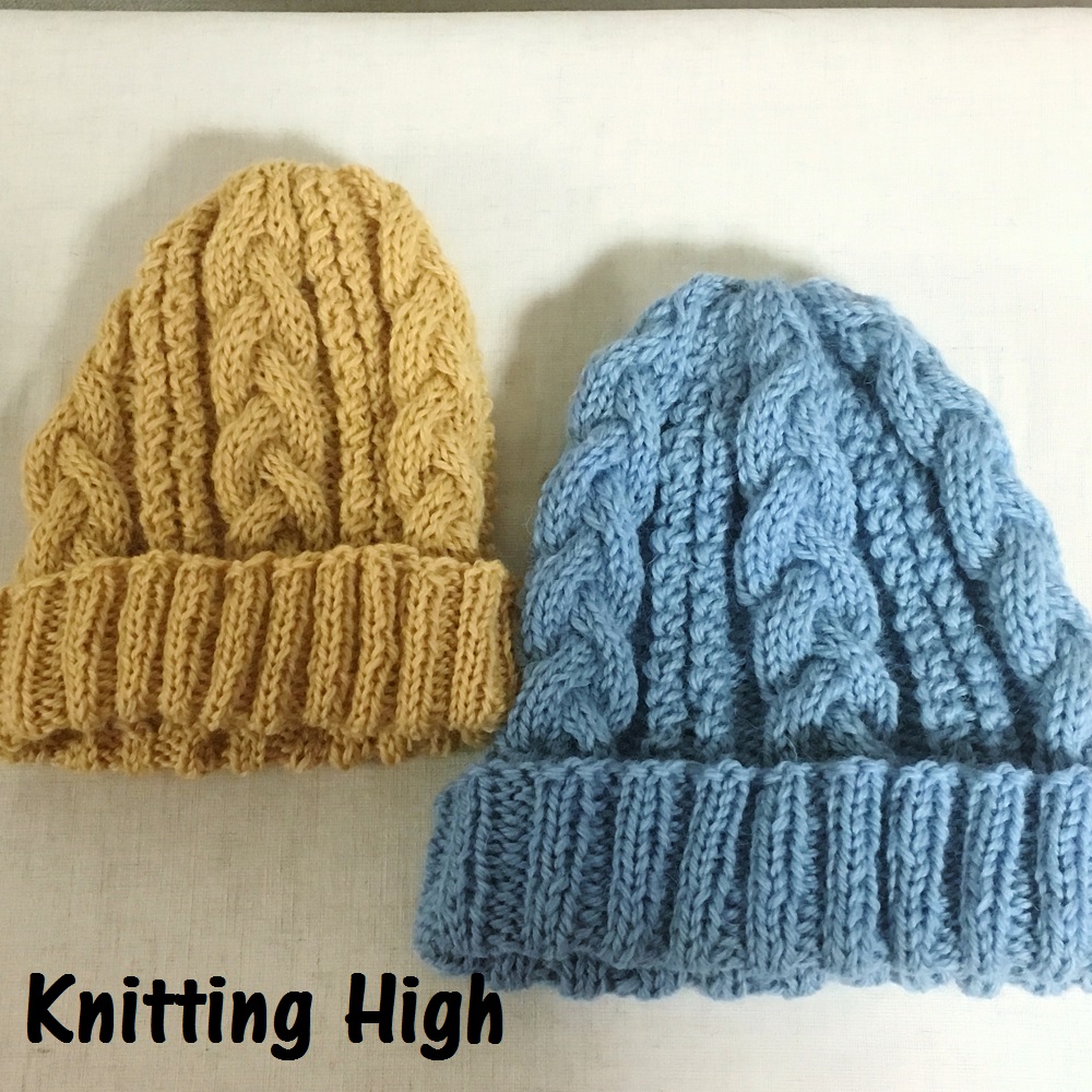 こどもサイズのアラン模様の帽子を編みました 息子の音楽会 Knitting High 編み物が好き 楽天ブログ