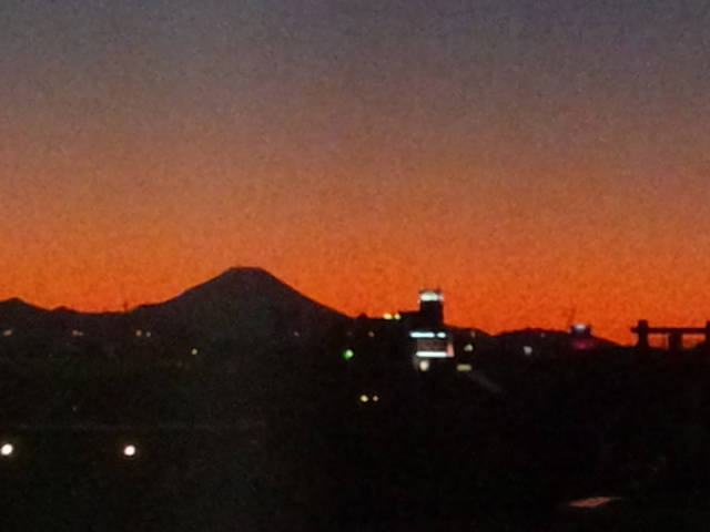 1月5日夕暮れ富士山