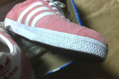 adidas GAZELLE SUEDE ﾋﾟﾝｸ白 560884 ソールメンテ 3.jpg