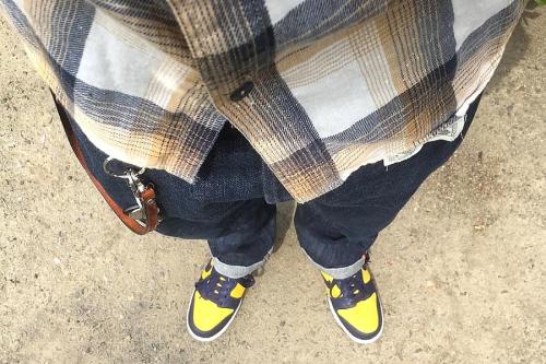 NIKE DUNK RETRO QS 850477-700 & CANTON OVERALLS Denim Pants 500-1060 D.INDIGO & Pherrow's 13S-720WS.jpg