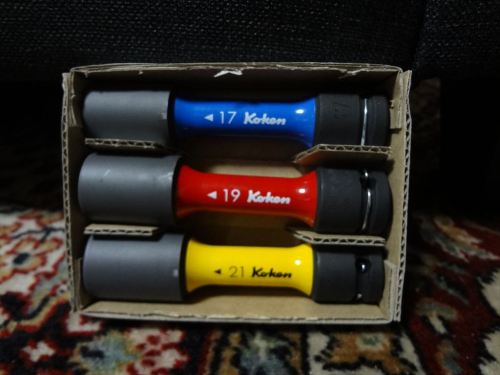 14201M ko-ken コーケン 3本組 17 19 21 ホイールナット専用 薄肉インパクトソケットセット | HIDEちゃん趣味の部屋
