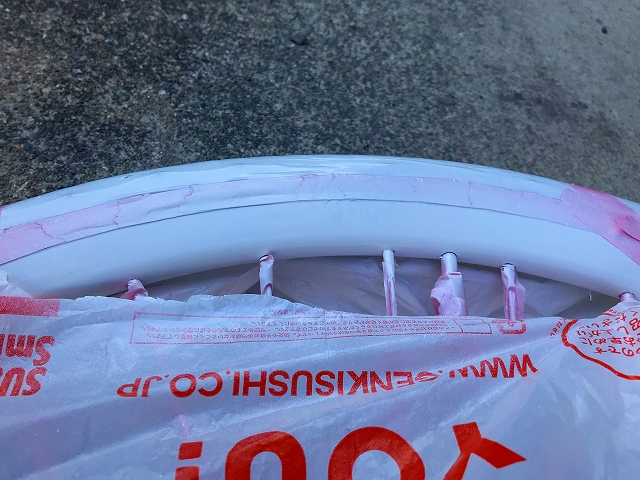 自転車 ホイール塗装 その8