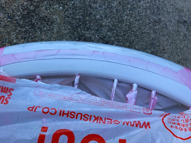 自転車 ホイール塗装 その9