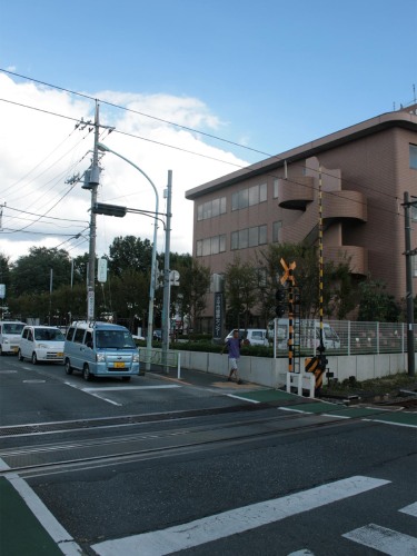 A railway crossing on Seibu Tamako Line