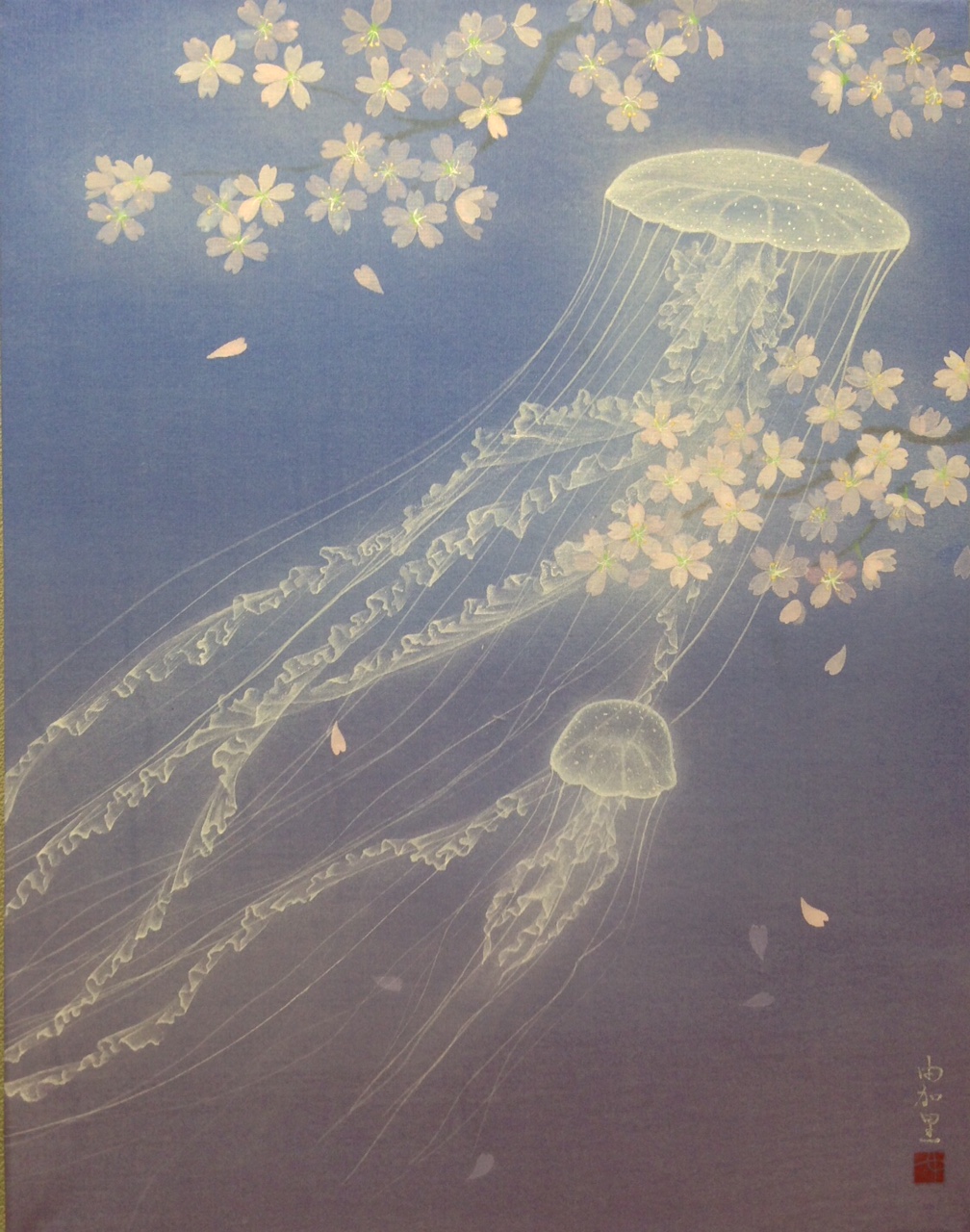 ランキング 日本画 タコクラゲ 絵画 タペストリ