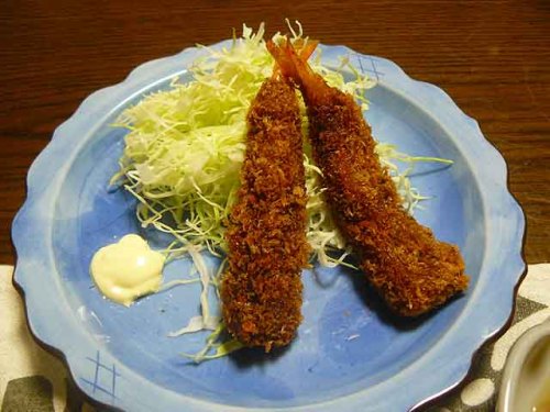 P1620655(640x480)夕食・昨日の残りのエビフライ.jpg