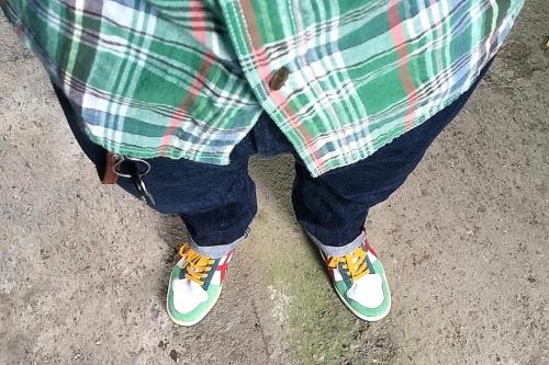 asics  PROCOURT BOOTS 9923 & CANTON OVERALLS Denim Pants 500-1060 D.INDIGO & Ues 501301-09 空羽チェックシャツ.jpg