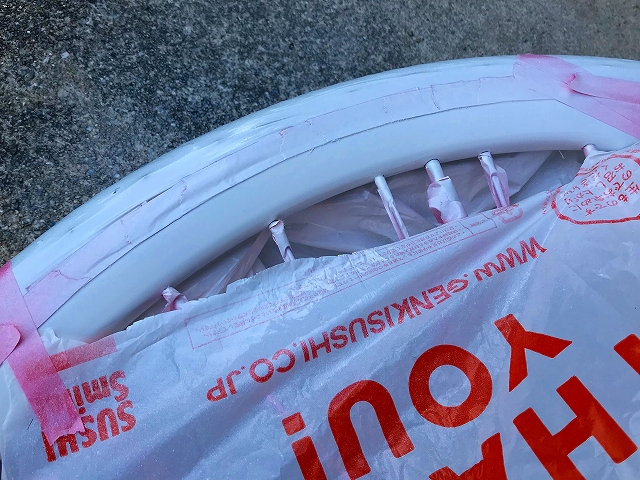 自転車 ホイール塗装 その10