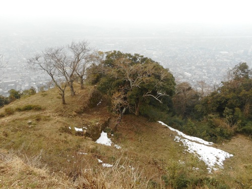 鳥取城山上ノ丸本丸天守台鳥取市街地.JPG