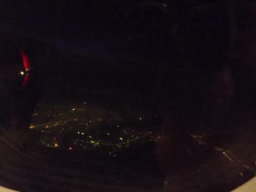飛行機から見た大阪の夜景