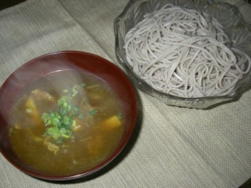 カレー漬け蕎麦